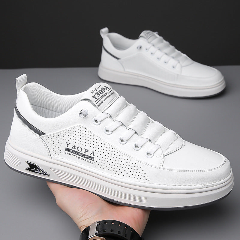 Fashionable retro all-match low-top genuine leather casual shoes