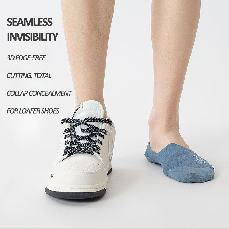 Thin breathable invisible socks non-slip sweat-absorbent deodorant boat socks