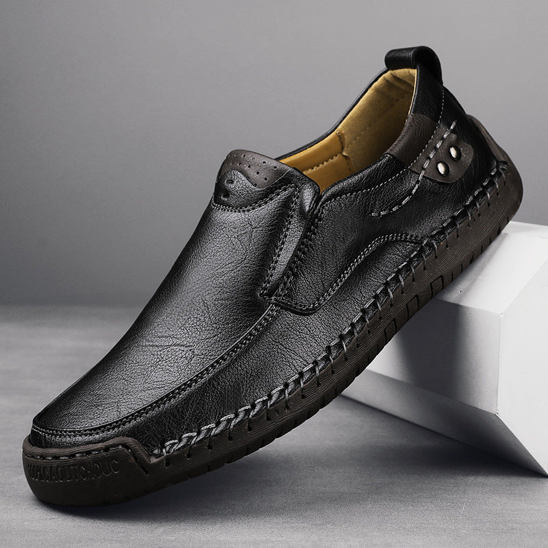 Hand-sewn casual shoes soft sole loafers