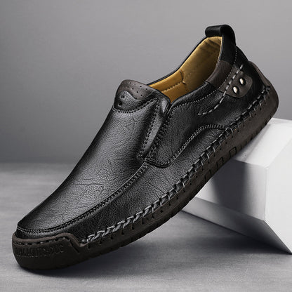 Hand-sewn casual shoes soft sole loafers