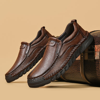 Artisan Hand-Stitched Men's Loafers - Comfortable Slip-On Casual Shoes