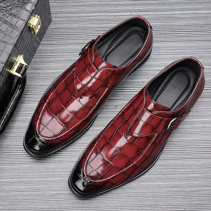 Victorino Leather Monk Strap Loafers