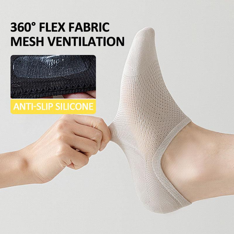 No-Show Mesh Socks - Non-Slip, Breathable & Anti-Odor Sports Socks
