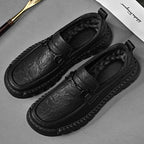 Business casual soft-soled leather loafers