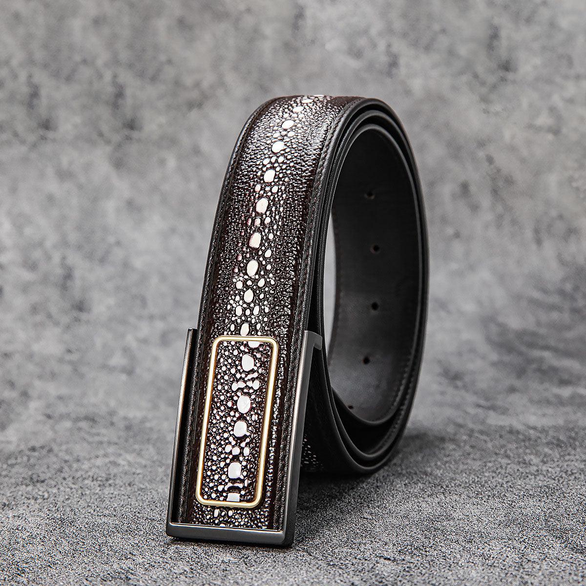 Premium Pearl Stingray Leather with Auto-Deploy Buckle