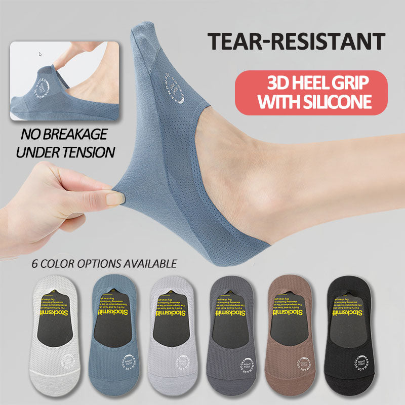 Thin breathable invisible socks non-slip sweat-absorbent deodorant boat socks