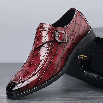 Victorino Leather Monk Strap Loafers