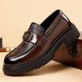 Luxury Chunky-Sole Loafers - Crocodile-Textured Leather for Elevated Casual Style
