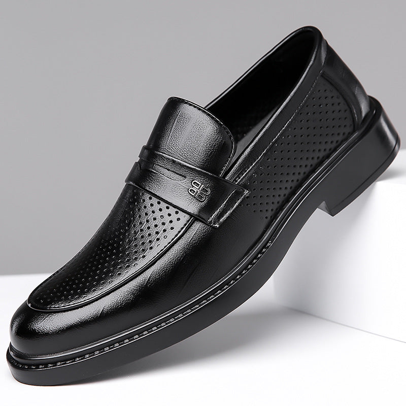 New Men's Dress-Casual Perforated Leather Loafers