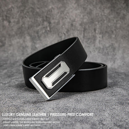 Premium Top-Grain Leather Belt – High-End Business & Casual Men's Dress Strap