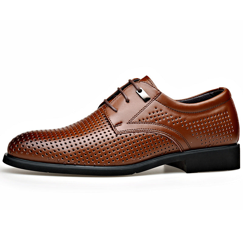 New business formal breathable hollow leather shoes