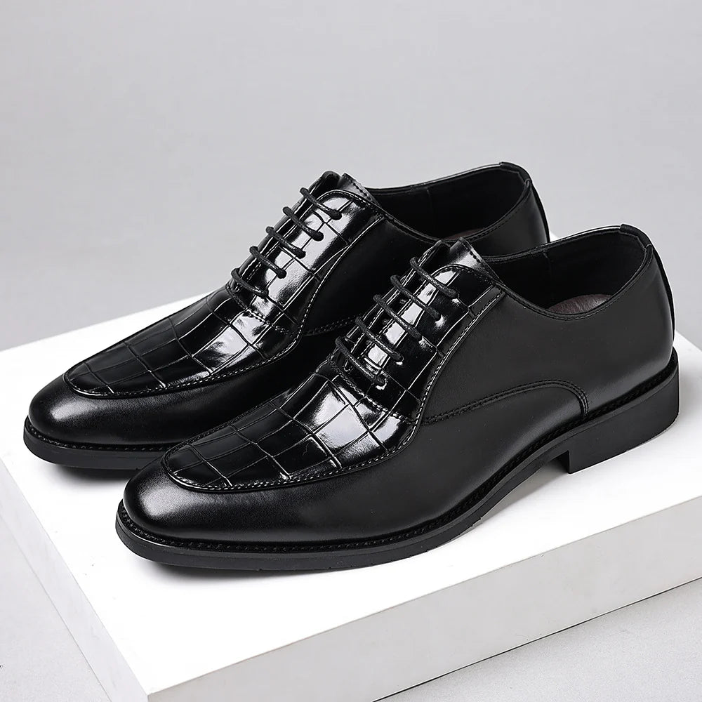 Runeasily Genuine Leather Dress Shoes
