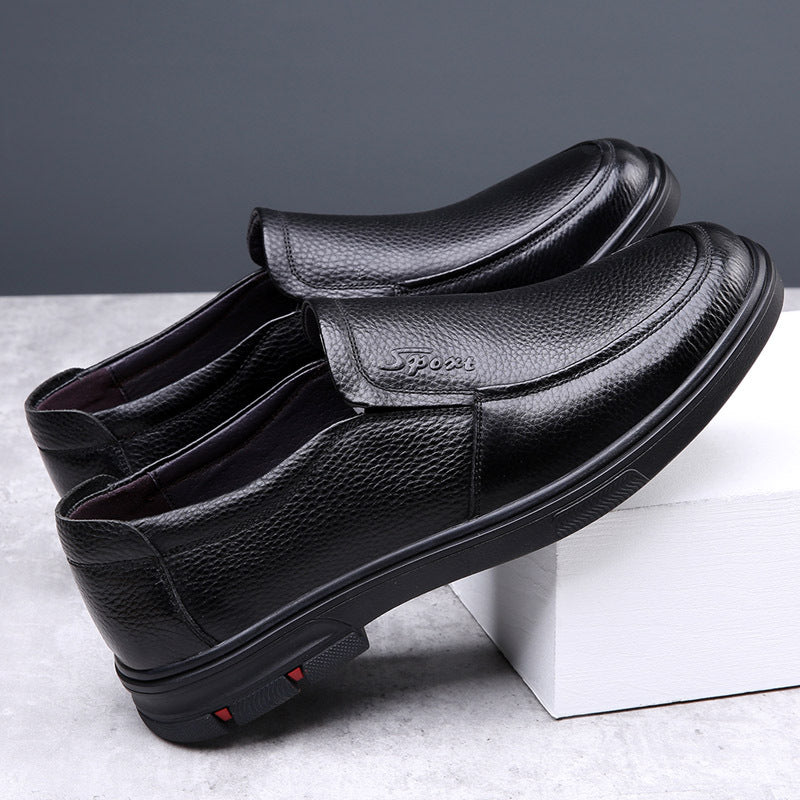 Soft sole lightweight breathable leather loafers
