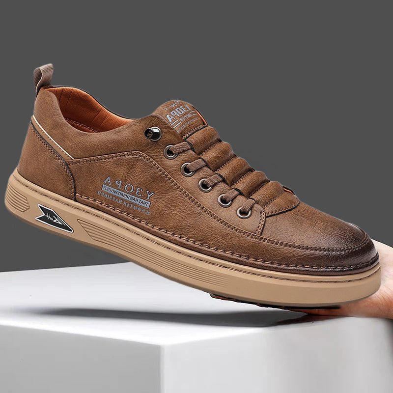 Fashionable retro all-match low-top genuine leather casual shoes