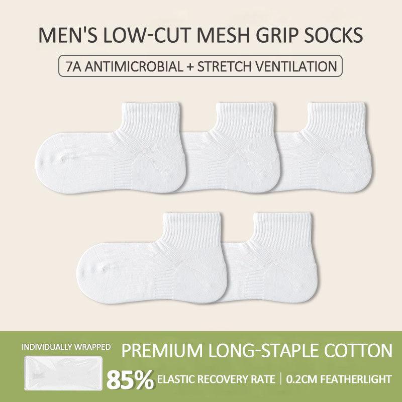 Premium Cotton No-Show Socks - Breathable & Anti-Odor with 90° Heel
