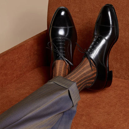 3D Striped Mid-tube Dress Socks