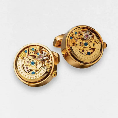 Fancy French Cufflinks|Mechanical Movement Cuff Stud Cufflinks