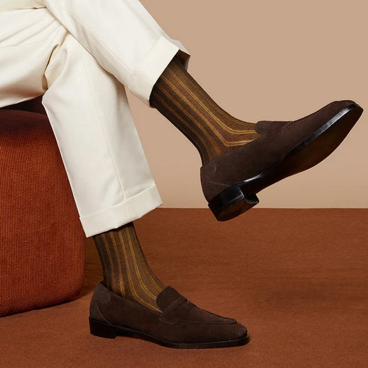 3D Striped Mid-tube Dress Socks