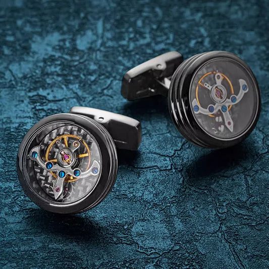 Mechanical Tourbillon Cufflinks|Gentlemen's Shirt Decoration Cufflinks