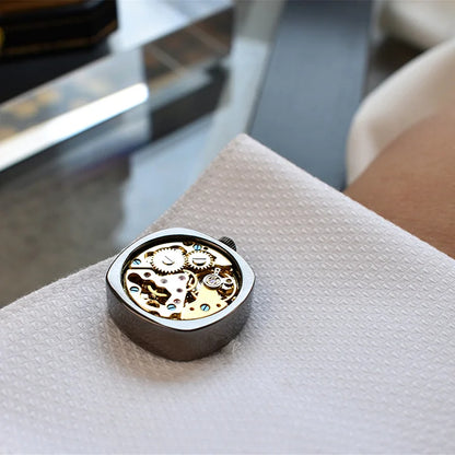 Fancy French Cufflinks|Mechanical Movement Cuff Stud Cufflinks