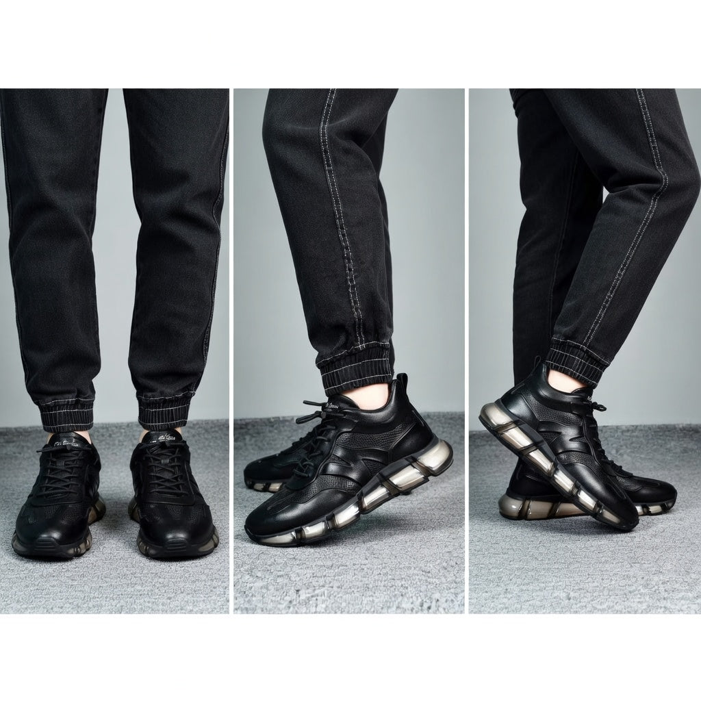 Mailänder handgefertigte, ultraleichte High-End-Herrenschuhe aus echtem Leder 